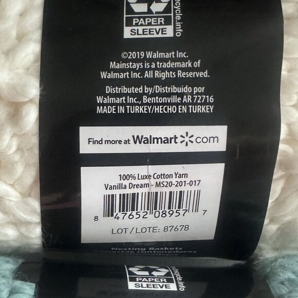 Lot of 7 Mainstays Luxe Cotton Yarn Skein Super Bulky Multi Colors Crochet - Picture 2 of 2